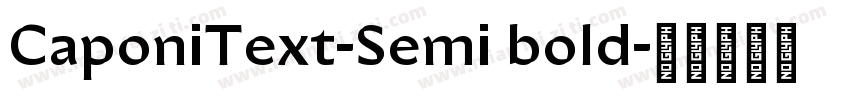 CaponiText-Semi bold字体转换